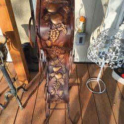 Vintage Lamp Stand, Metal Wine Bottle Holder, Design Metal Candle Holder