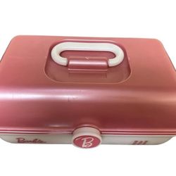 NEW! BARBIE Sparkly pink Caboodles (storage for crafts/makeup/jewelry/doll accessories/more)