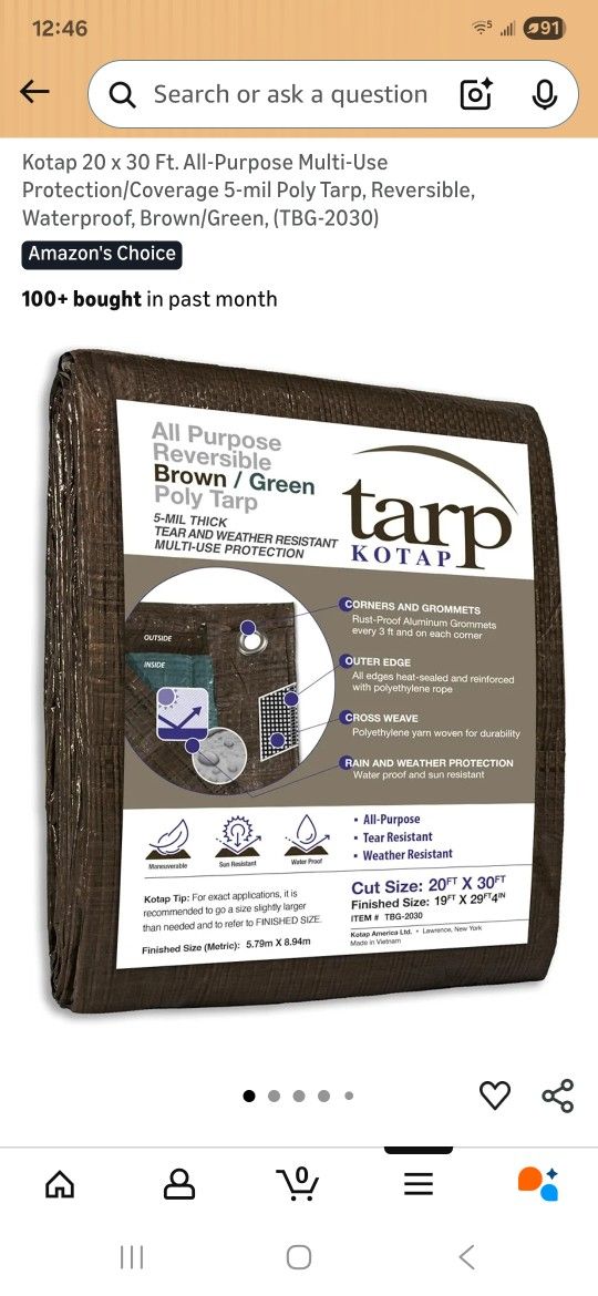 New 20x30 Tarp