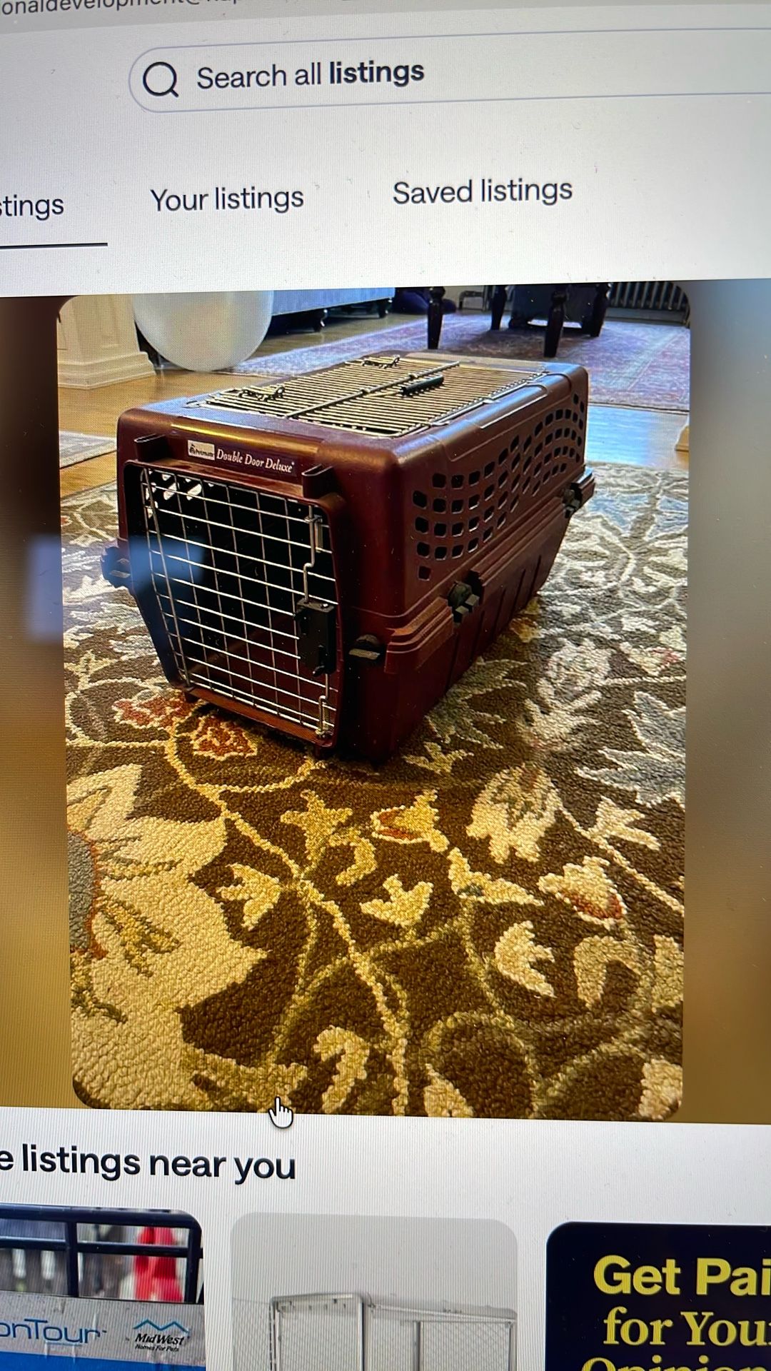 Pet Mate Double Door Deluxe Pet Carrier-Medium