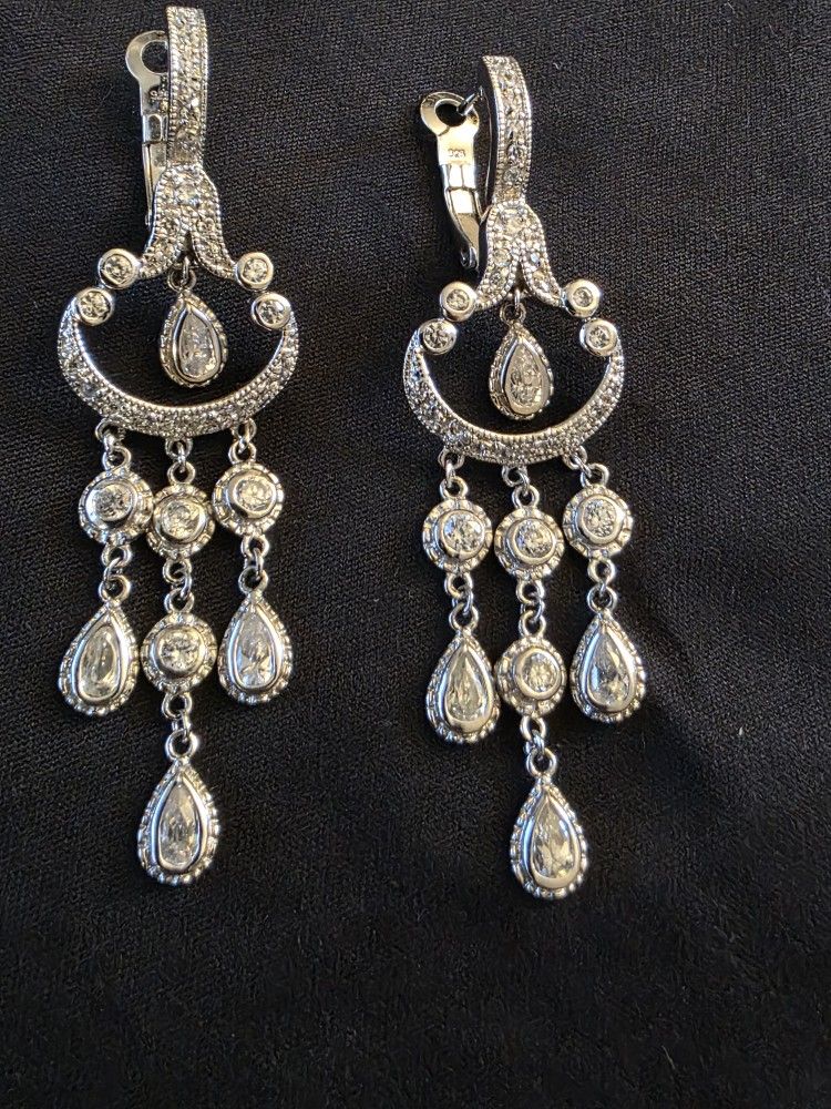 Chandelier Diamond Earings 925