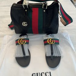 Designer Speedy Short And Long Straps&matching Sandals Size8.5-9