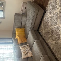 Gray L shaped couch