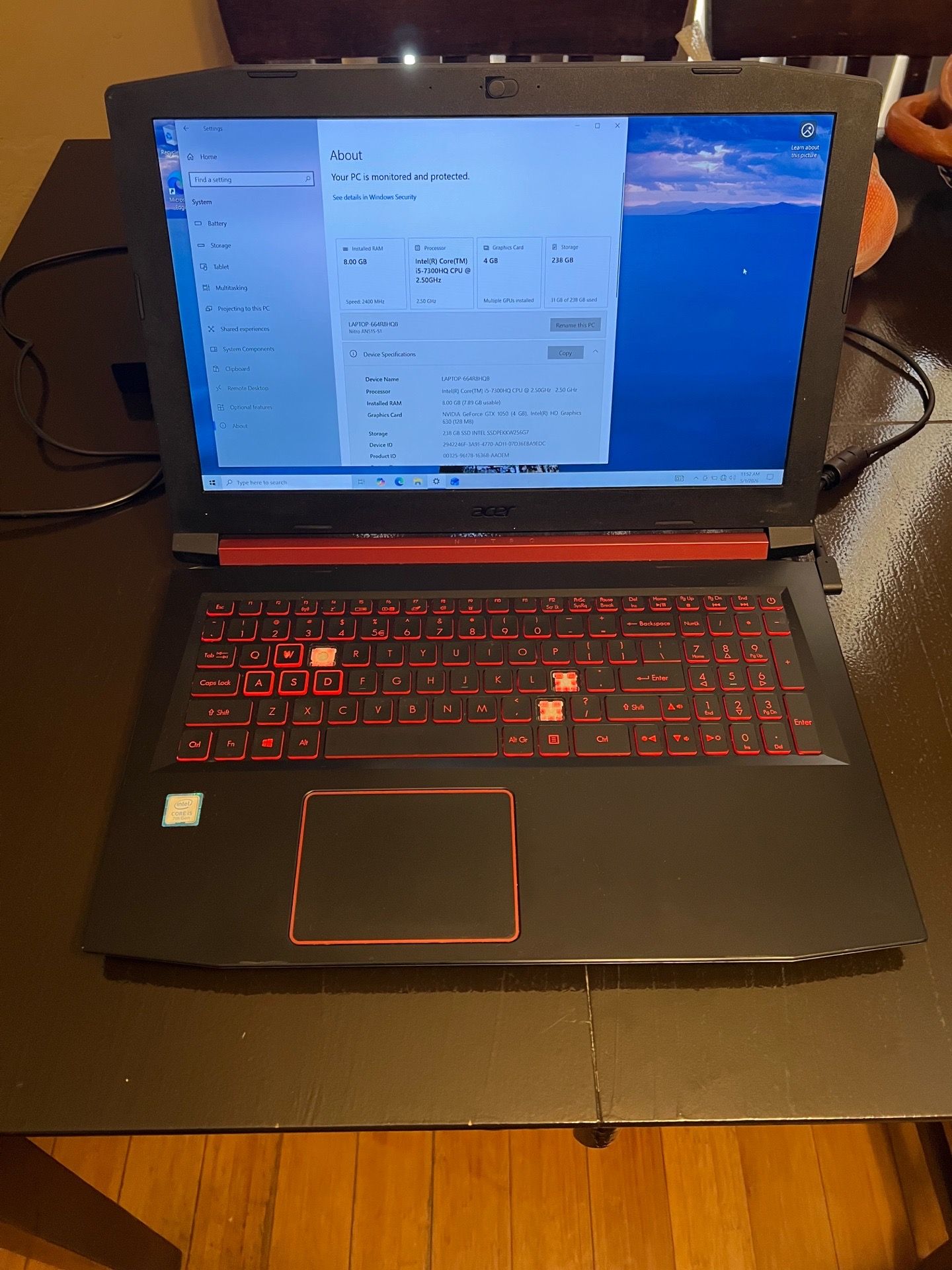 Acer gaming laptop
