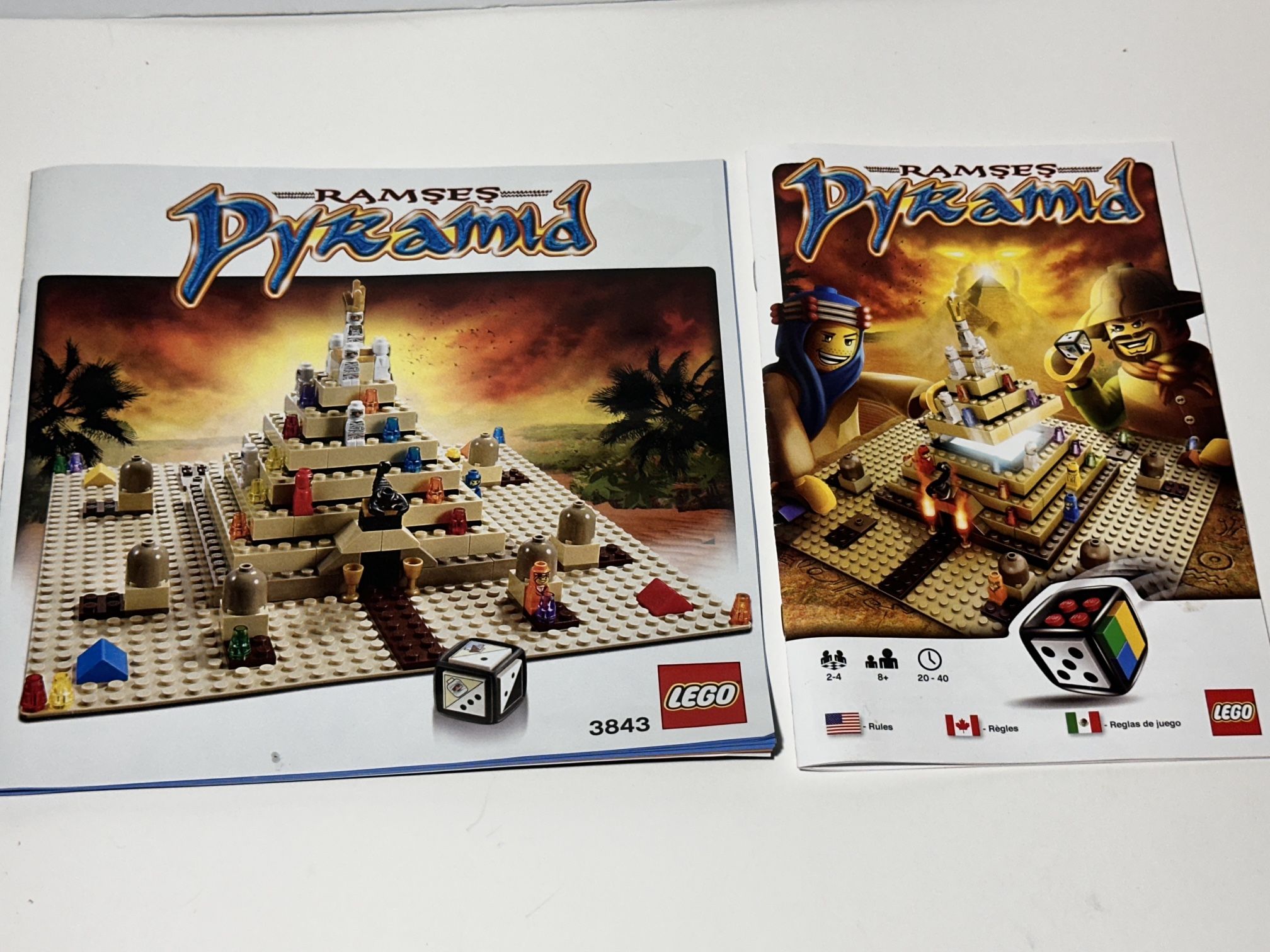2009 LEGO Ramses Pyramid 3843 building instructions & buildable game rule book
