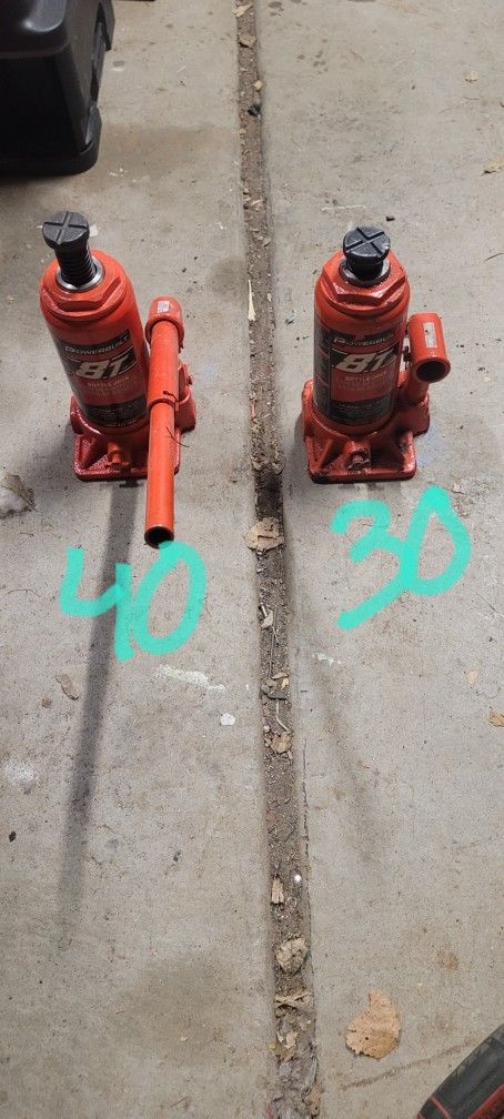 Two 8 Ton Bottle Jacks