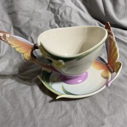 Franz Porcelain Butterfly Tea Cup & Saucer