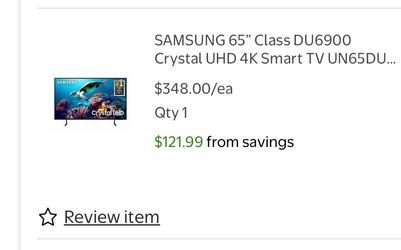 65inch Samsung TV