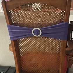 50 purple sashes with silver in the middle