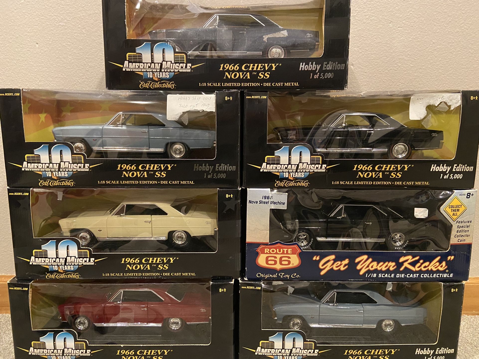 1966 Chevy Nova SS 1:18 Scale Die Cast Metal