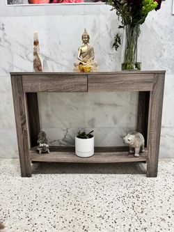 Accent wall table with drawers
