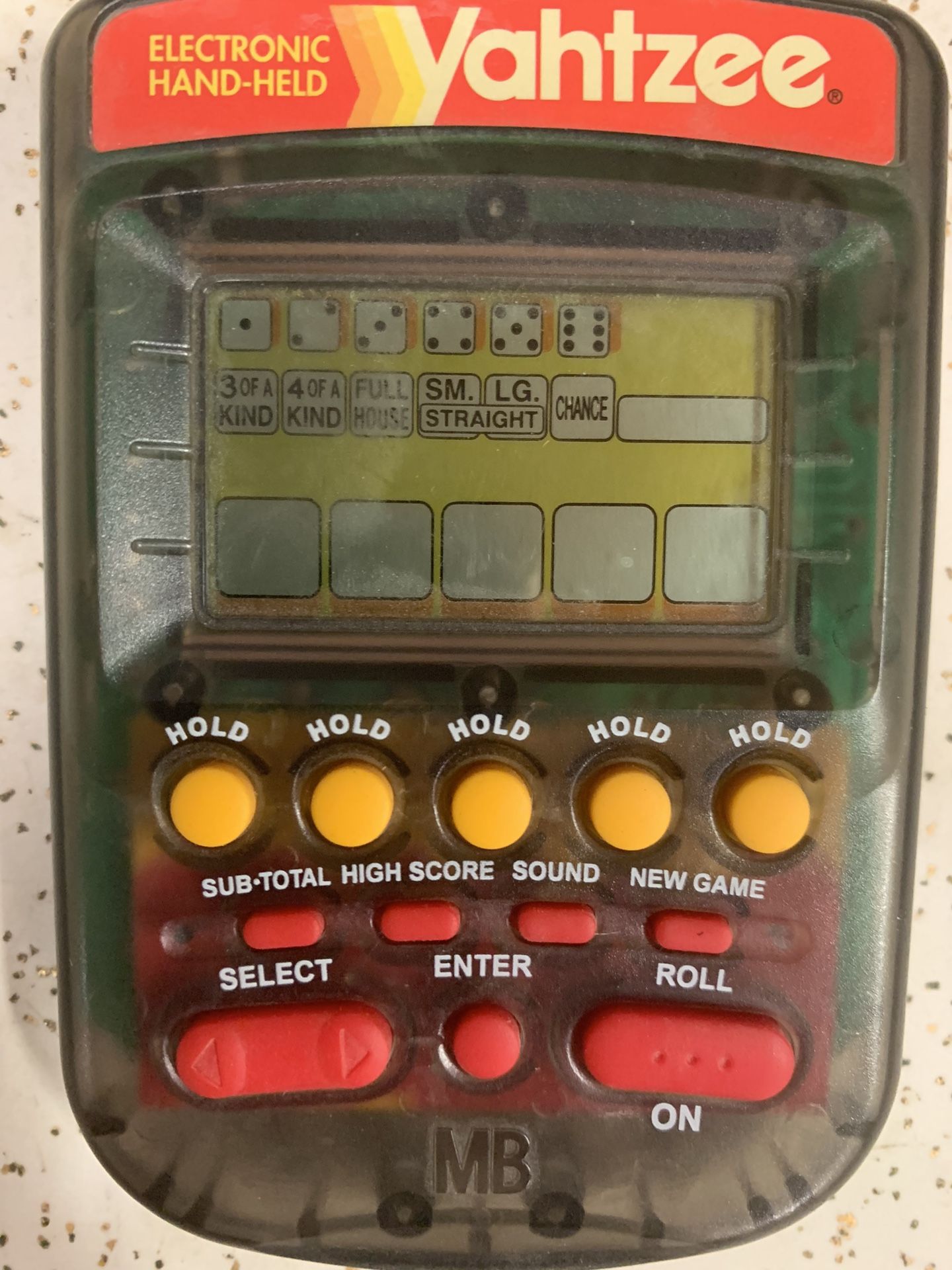 Vintage Yahtzee Handheld Game