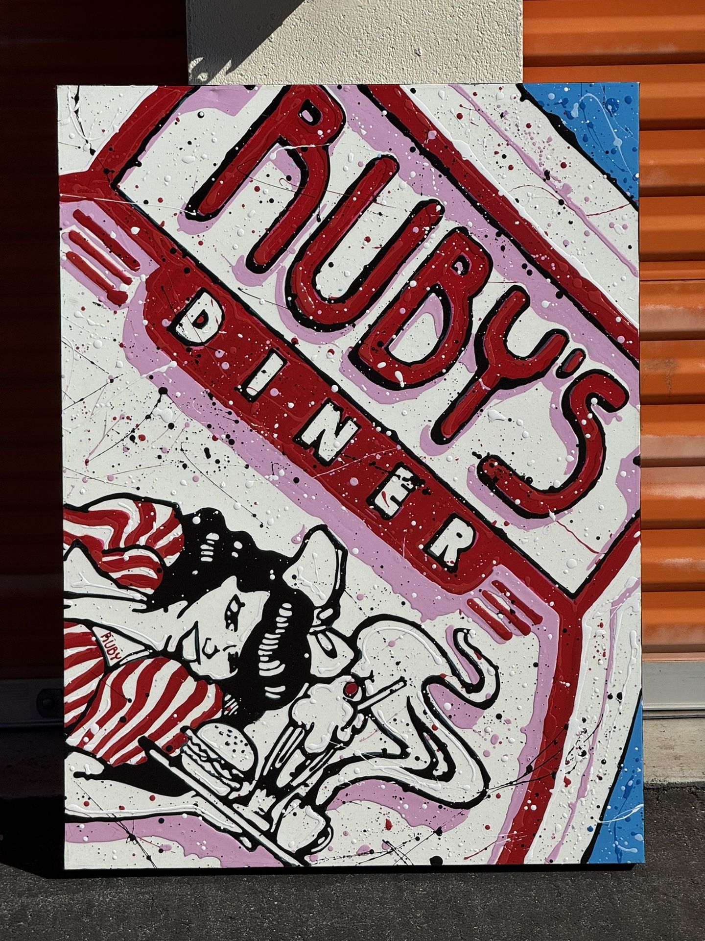 Original Ruby’s Diner Artwork – Hand Painted Pop Art Panel