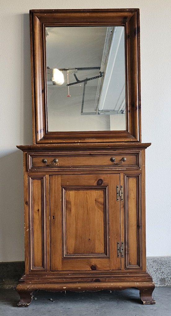 Cabinet With Hanging Mirror
