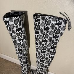 Snake Skin Boots 