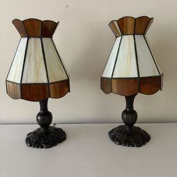 Vintage Stained Glass Table Lamps