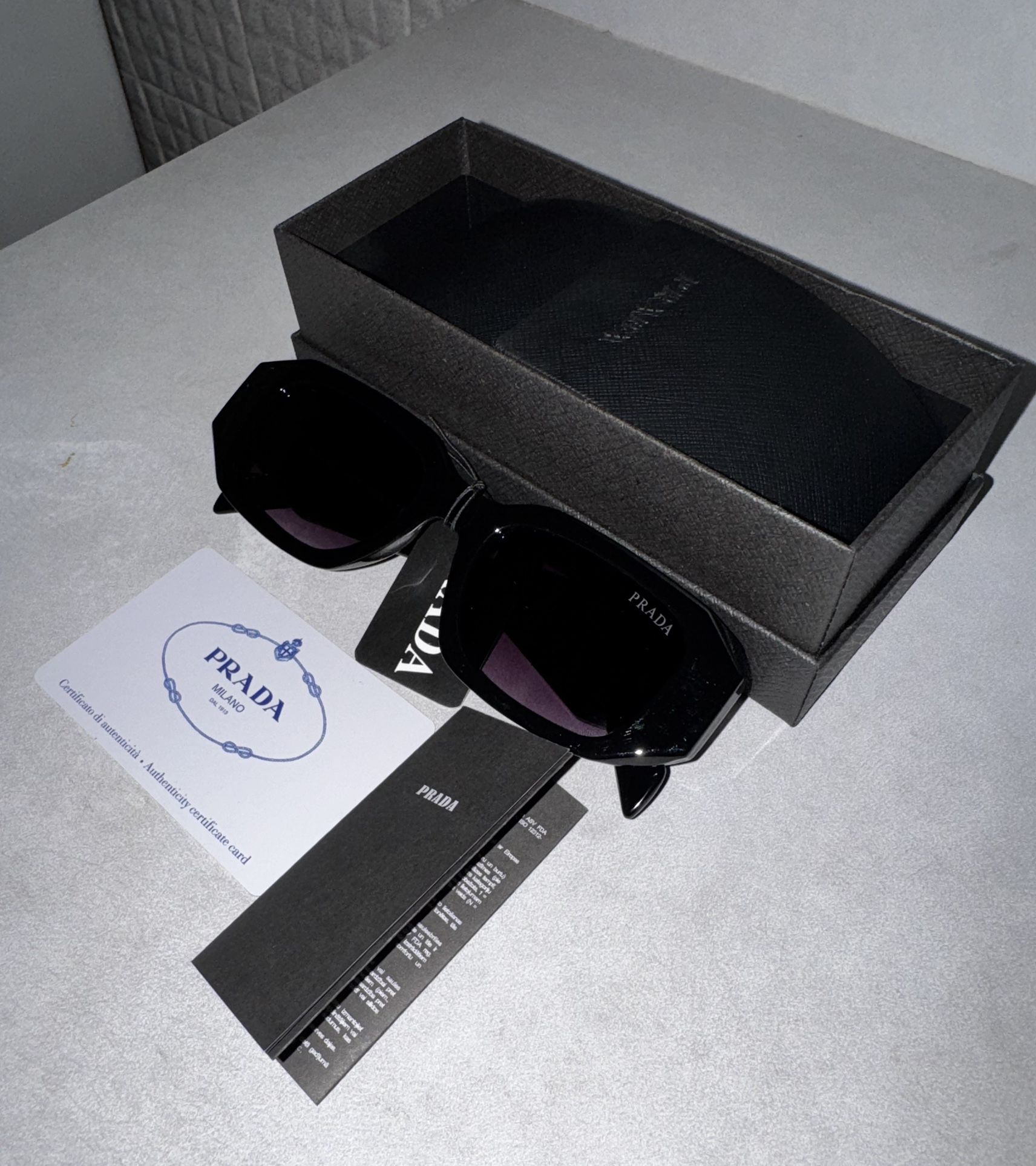 Prada Black Sunglasses With Purple Tinted Lens