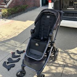 Single To Double Stroller Travel System Complete With Baby Car Seat 