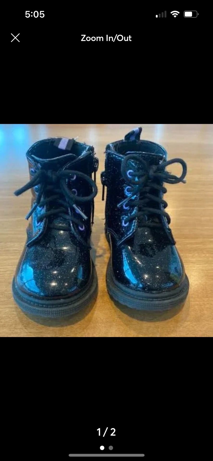 Black Sparkle Boots