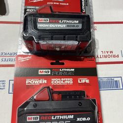 Milwaukee M18 18V Lithium-Ion REDLITHIUM FORGE XC 8.0 Ah Battery Pack 