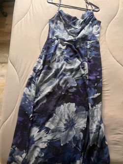 Blue Floral Dress (Large)