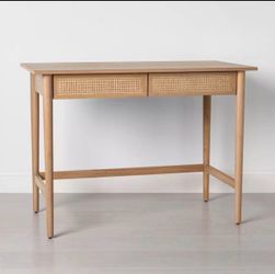 Wood & Rattan Desk from Hearth & Hand with Magnolia (Target)