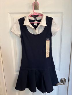 Girls Uniform Dress with pleats. Size 8