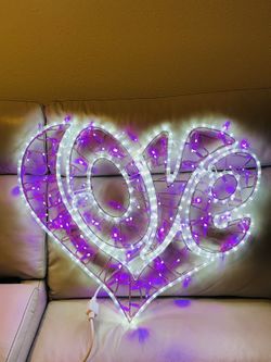 Love shaped led light