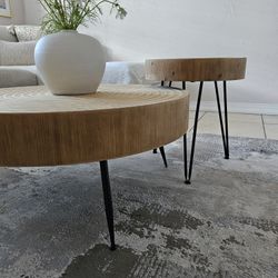 Set Of 2 Modern Wood Table