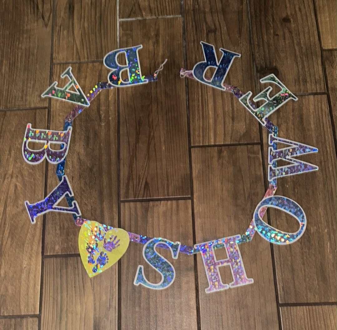 Colorful Metallic Baby Shower Banner