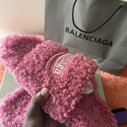 Pink Balenciaga Slides