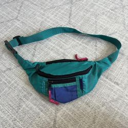 Vintage 1990s Camp Trail Unisex Teal Green Lightweight Outdoor Fanny Pack Bag