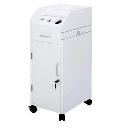 Salon Trolley Storage Cart,Hair Salon Storage Cart with Wheels & 3 Hair Dryer Holders & 4 Drawers & Lock & 2 Keys, Hairdressing Tools Station Mobile M
