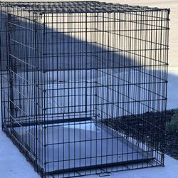 Double Door Folding Wire Dog Crate Xxl 