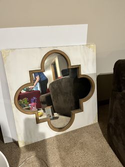 Large Wooden Mirror