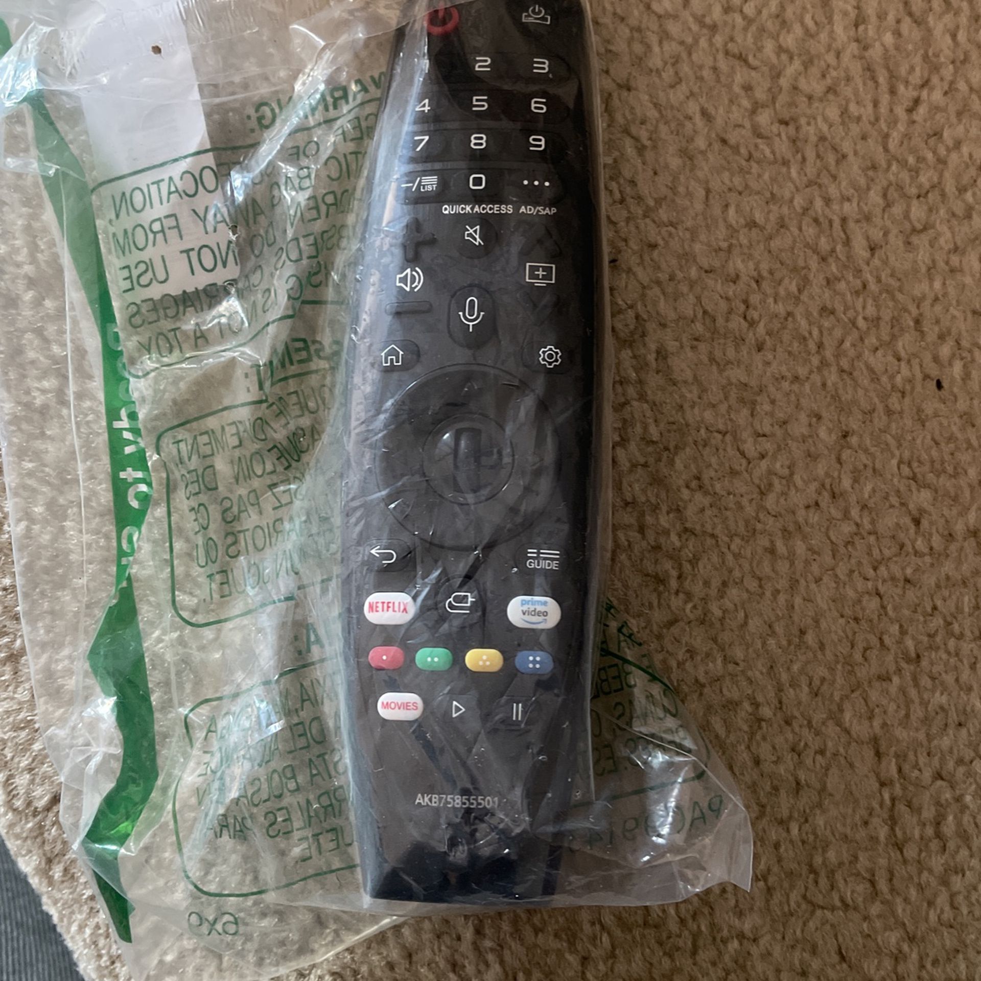 LG Magic TV Replacement Remote 