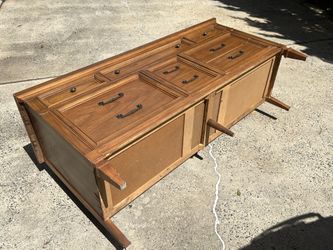 Beautiful and Classy Dixie Regency Long Low 1950’s Wooden Dresser—Must See!!!