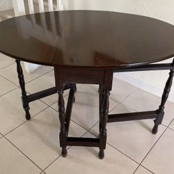 Antique Vintage Drop Leaf Wood Table