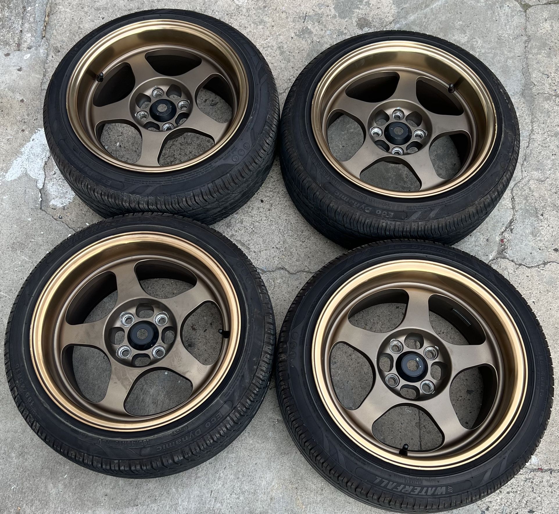 15 Inch Rims And Tires Set,4x100 Bolt Pattern.