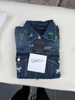 Lv Embroidery Jean Jacket