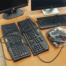 Computer Keyboards and Monitors BUNDLE
