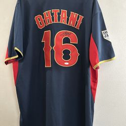 Shohei Ohtani signed Japan autographed custom baseball jersey w/COA - XL - 862