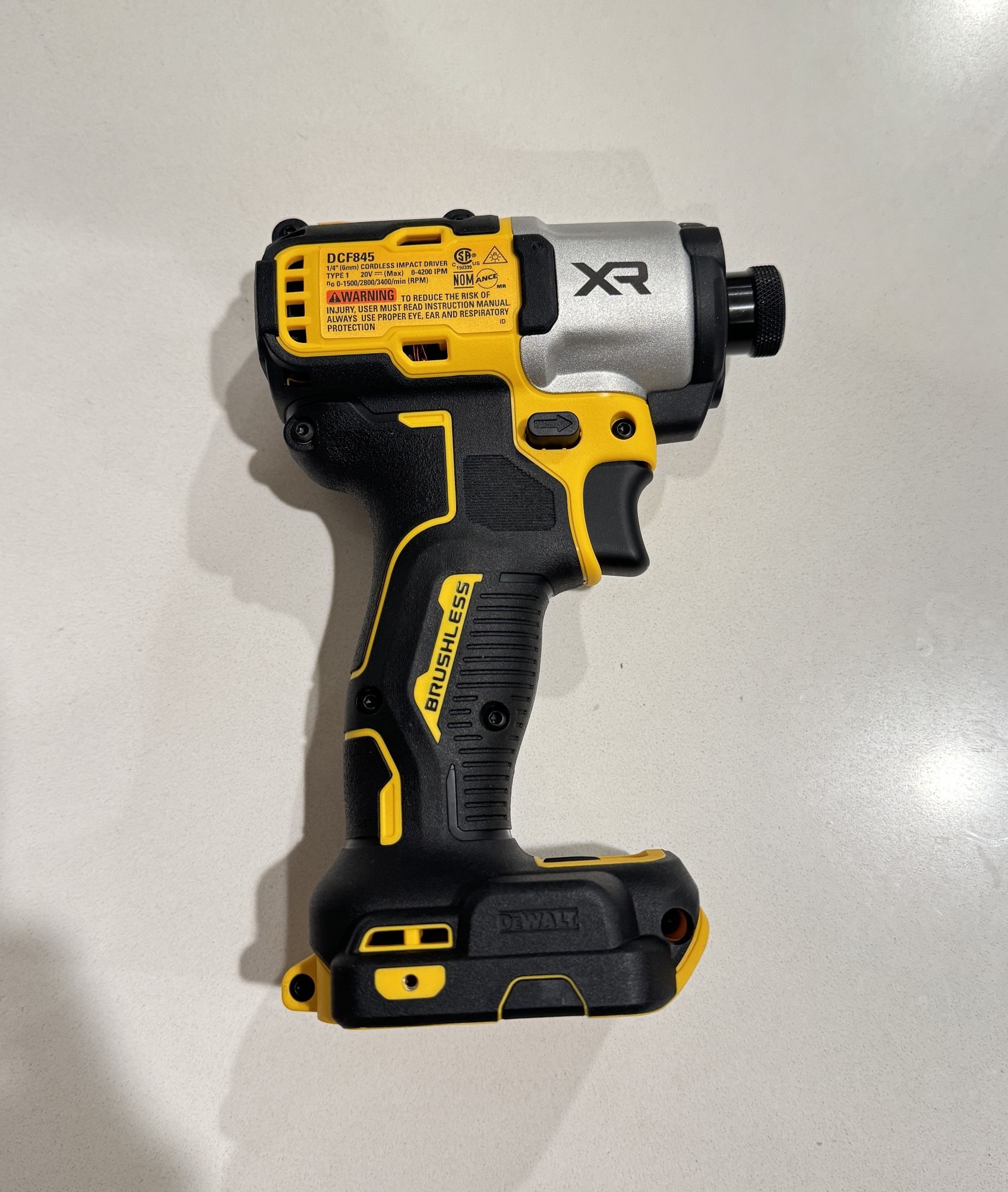 DCF845 XR MAX Brushless 1/4” Hex Impact (Tool Only)