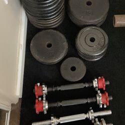 250 Lb + Handles + Spinlock Collars. 