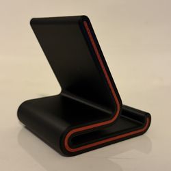 Modern Phone Stand with Custom Accent Color – Black Base