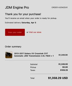 2013-2017 Subaru XV Crosstrek, Impreza Transmission