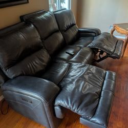 leather Black Couch Recliner