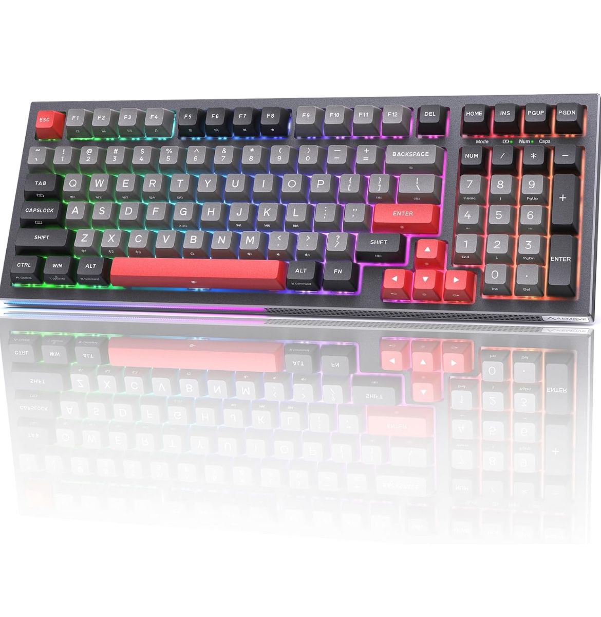 KEMOVE K98 Wireless Gaming Mechanical Keyboard with BT5.0/2.4G/Type-C,RGB Backlight,98 Keys Hot-Swappable,4000mAh Massive Battery,Software Support,Dia