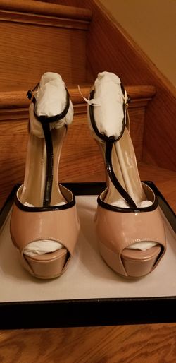 *Brand New* Nude Peep Toe Pumps w/ ankle strap