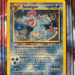 Pokémon Feraligatr 5/111 Neo Genesis Holo Rare ( with swirl )Unlimited  Card